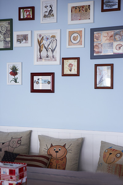 餐廳卡座設(shè)計(jì)潔凈清新地中海風(fēng)格裝修