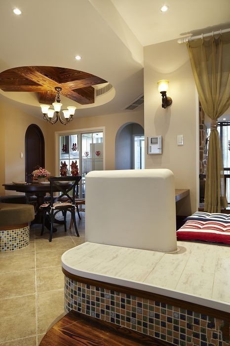 高貴特寫(xiě)地中海美式混搭三居室風(fēng)格裝修