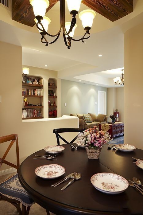 高貴特寫(xiě)地中海美式混搭三居室風(fēng)格裝修